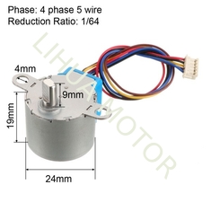 Compact Miniature Stepper Motor 24BYJ48 8 mm 4 Phase 5 Wire Stepper Motor