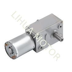 Metal / Copper Worm Gear Motor 12v JGY370 DC Motor With Worm Gear 3kg.cm