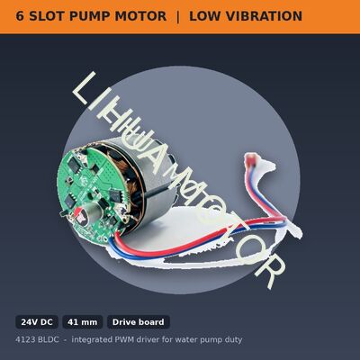 4123 BLDC 41mm 24V Water Pump Brushless DC Motor 6 Slot Low Vibration with Drive Board