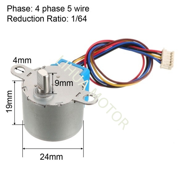 Compact Miniature Stepper Motor 24BYJ48 8 mm 4 Phase 5 Wire Stepper Motor