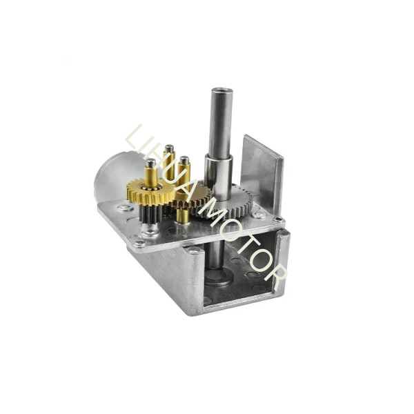 Metal / Copper Worm Gear Motor 12v JGY370 DC Motor With Worm Gear 3kg.cm