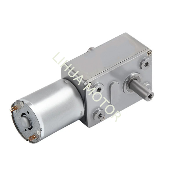 Metal / Copper Worm Gear Motor 12v JGY370 DC Motor With Worm Gear 3kg.cm