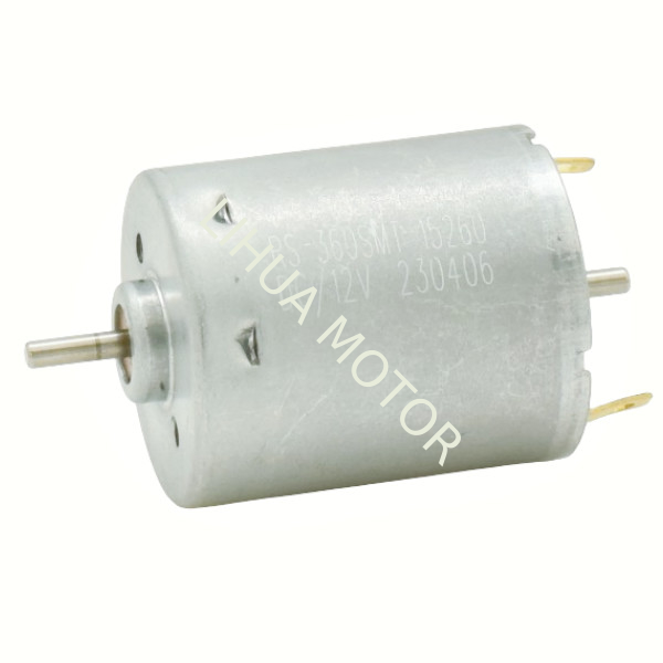 27.7mm 6000rpm RS360 12V 24V Small DC Electric Motors Dual Shaft For Hair Drier