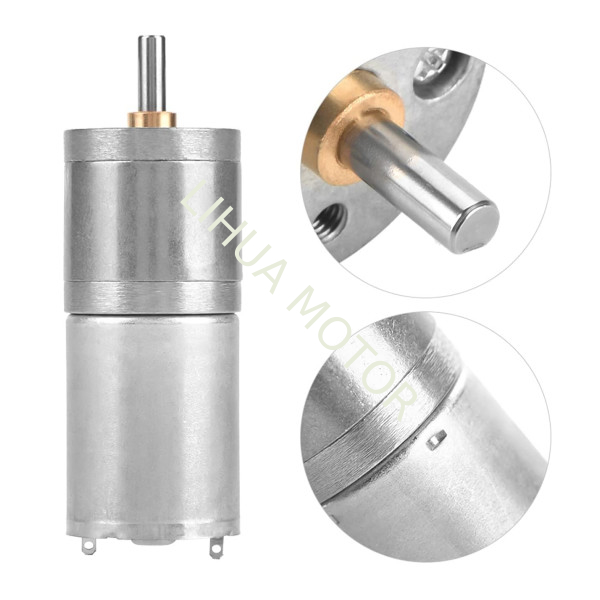 370 Gear Reduction Box 12 Volt DC Motor With Gearbox , 25mm Small High Torque DC Motor