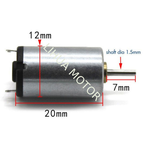 R1220 12mm 9000 Rpm  DC Motor Mini Motor High Speed For Small Fans Projects
