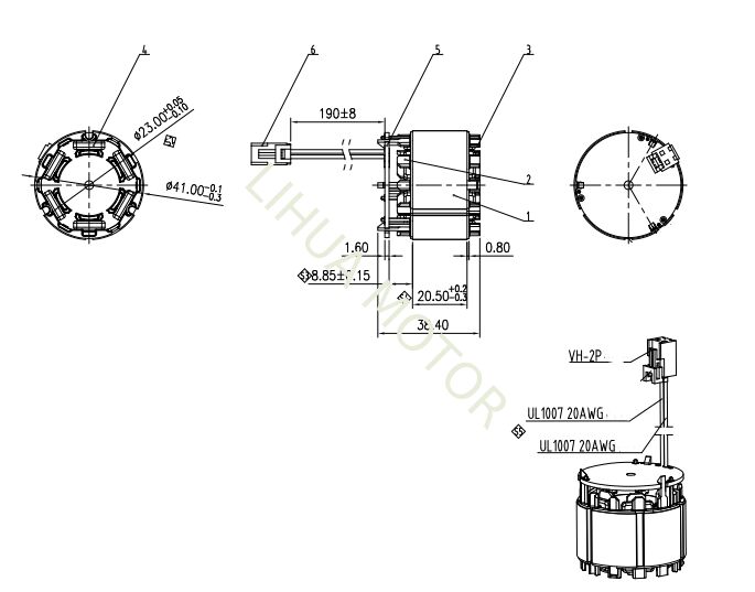 41mm 24V BLDC4123 Brushless DC Motor For Water Pump