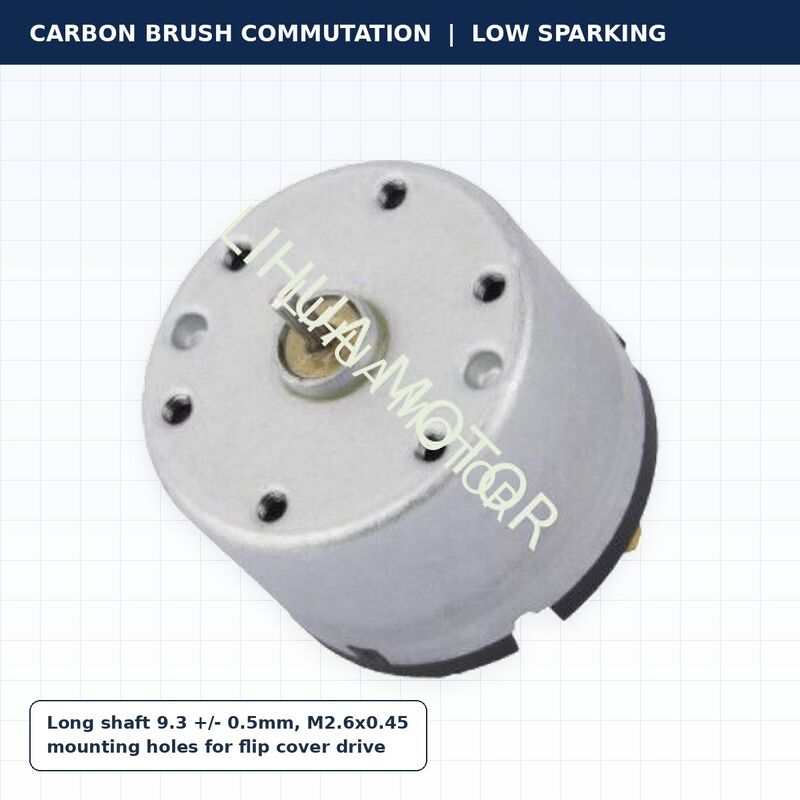 RK-520TB-17400 12V 5500RPM Carbon Brush DC Motor 33mm Long Shaft for Automatic Toilet Seat