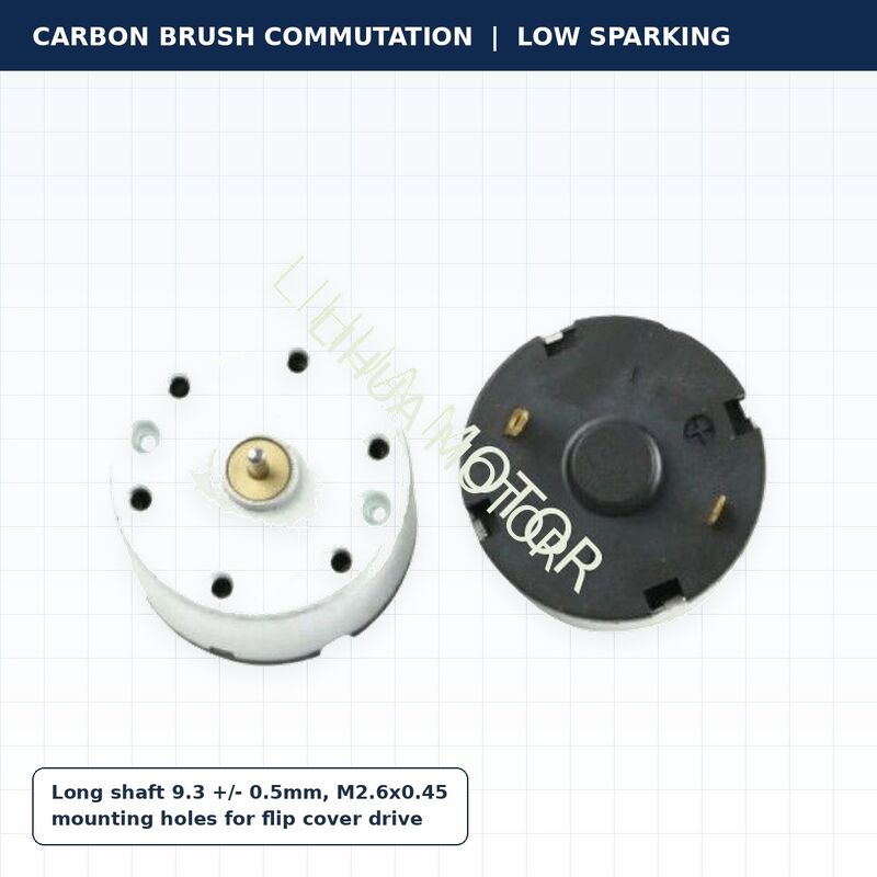 RK-520TB-17400 12V 5500RPM Carbon Brush DC Motor 33mm Long Shaft for Automatic Toilet Seat