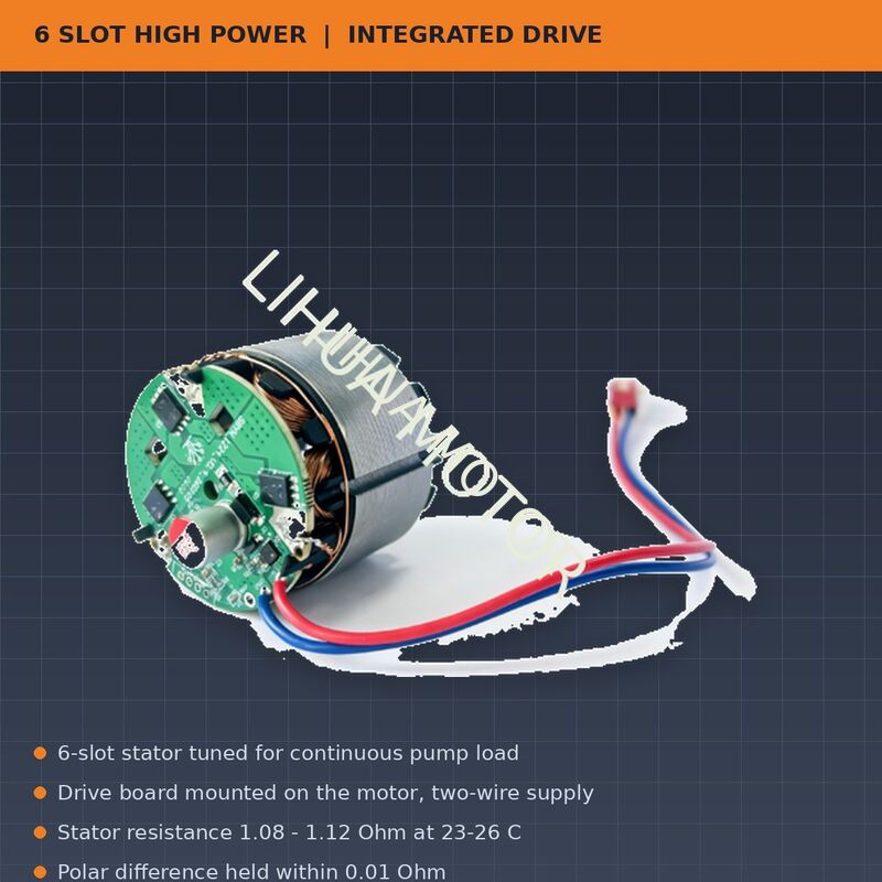 4123 BLDC 41mm 24V Water Pump Brushless DC Motor 6 Slot Low Vibration with Drive Board